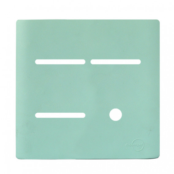 Placa p/ 3 Interruptores + Furo 4x4 - Novara Siciliano